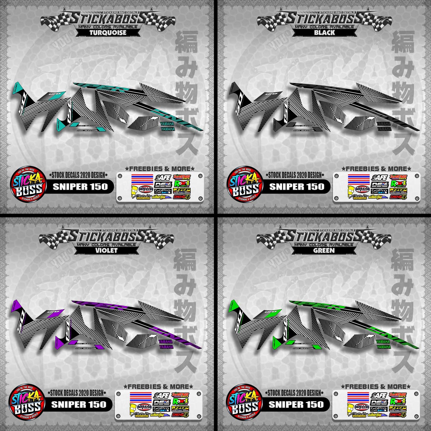 SNIPER 150 ( STOCK DECALS 2020 DESIGN ) 【WITH FREEBIES】