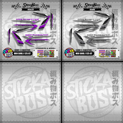 MIO SOUL I 125 GT DECALS ( GINE X CHESTER )【WITH FREEBIES】