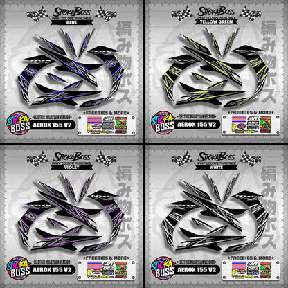 AEROX 155 V2 DECALS ( ELECTRIC MALAYSIAN VERSION )【WITH FREEBIES】