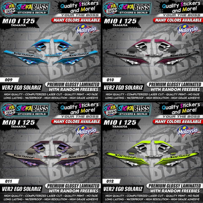 Mio i 125 Malaysian Decals ( Ver2 Ego Solariz )【WITH FREEBIES】Malaysia Concept
