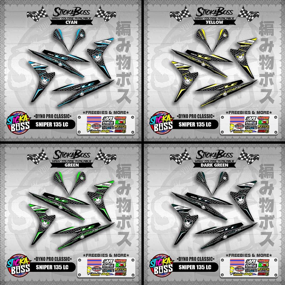 SNIPER 135 LC DECALS ( DYNO PRO CLASSIC )【WITH FREEBIES】
