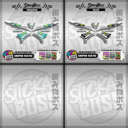 SNIPER 150 V2 DECALS ( FOR WHITE HOTWHEELS Y15ZR )【WITH FREEBIES】