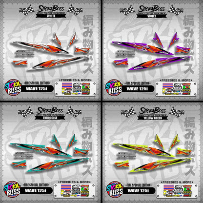 WAVE 125i DECALS ( FIRE SPECIAL EDITION )【WITH FREEBIES】