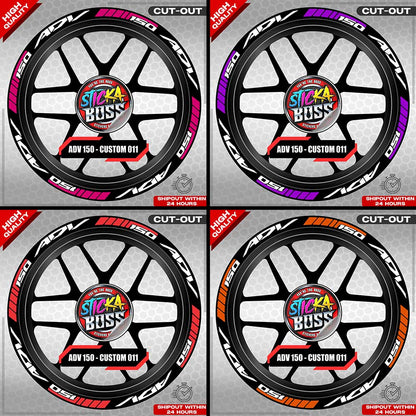 ADV 150 MAG STICKER SET ( 2 MAGS ) - CUSTOM 011 | VINYL WATERPROOF CUT-OUT DECALS