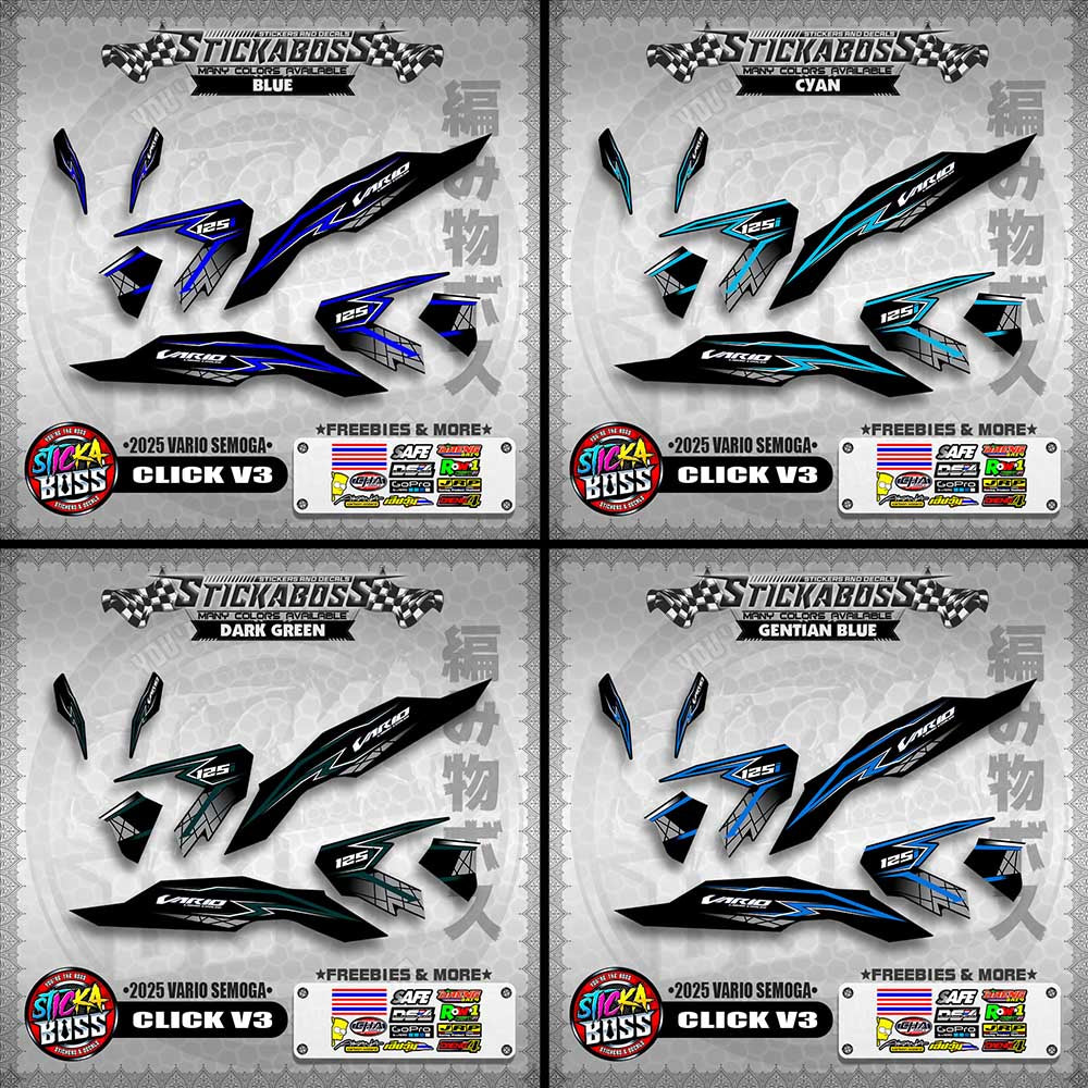 CLICK V3 INDO STICKER DECALS ( 2025 VARIO SEMOGA  )【WITH FREEBIES】