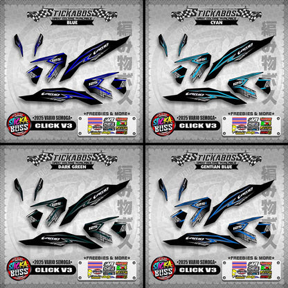 CLICK V3 INDO STICKER DECALS ( 2025 VARIO SEMOGA  )【WITH FREEBIES】