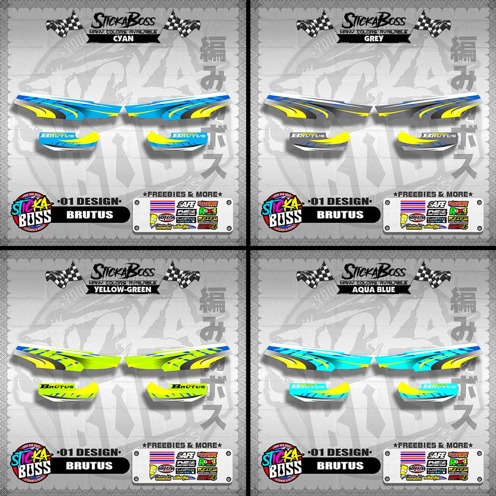 KAWASAKI BRUTUS STOCK DECALS ( 01 DESIGN )【WITH FREEBIES】