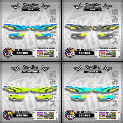 KAWASAKI BRUTUS STOCK DECALS ( 01 DESIGN )【WITH FREEBIES】