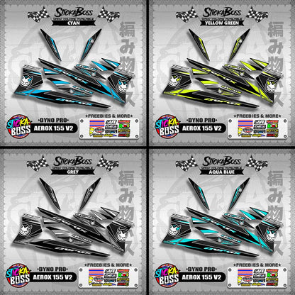 AEROX 155 V2 DECALS ( DYNO PRO )【WITH FREEBIES】