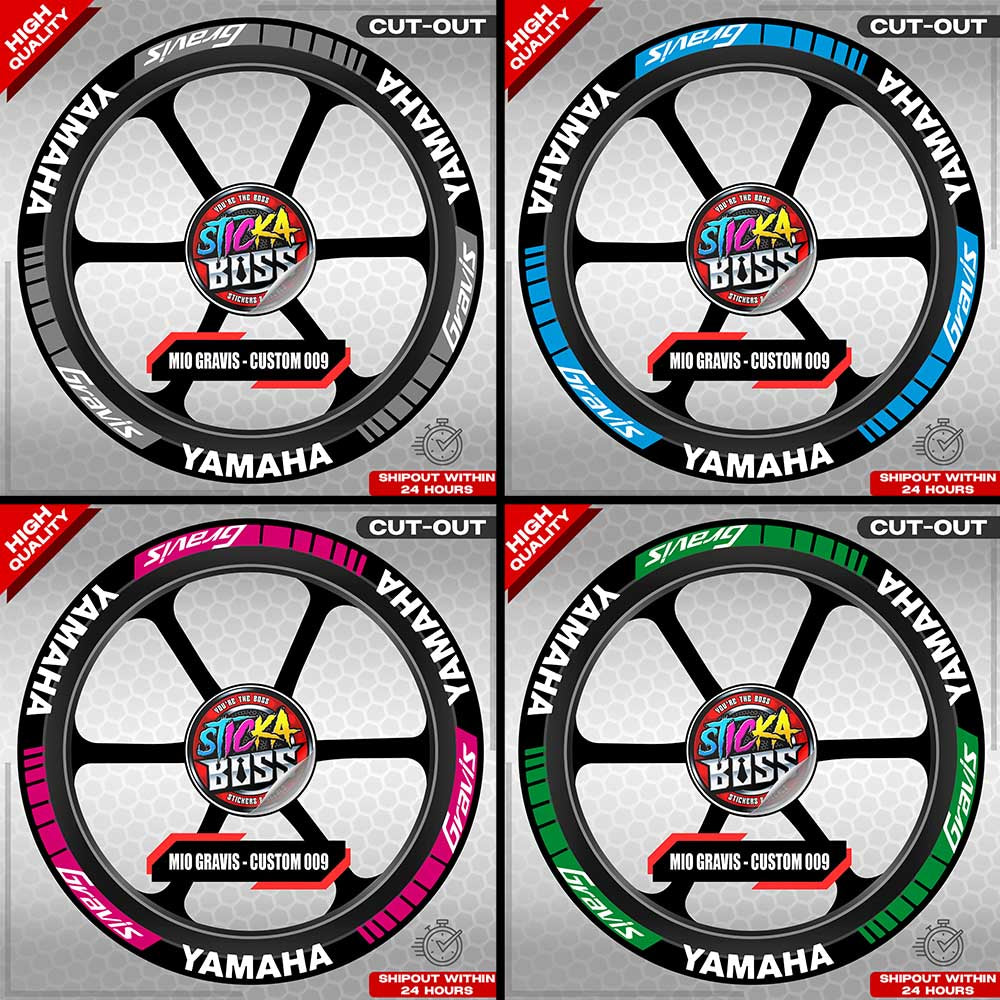 MIO GRAVIS MAG STICKER SET ( 2 MAGS ) - CUSTOM 009 | VINYL WATERPROOF CUT-OUT DECALS