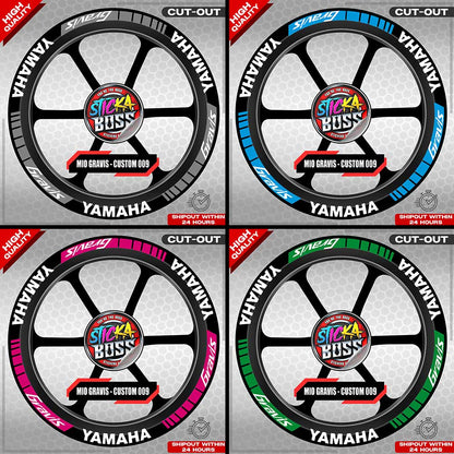 MIO GRAVIS MAG STICKER SET ( 2 MAGS ) - CUSTOM 009 | VINYL WATERPROOF CUT-OUT DECALS