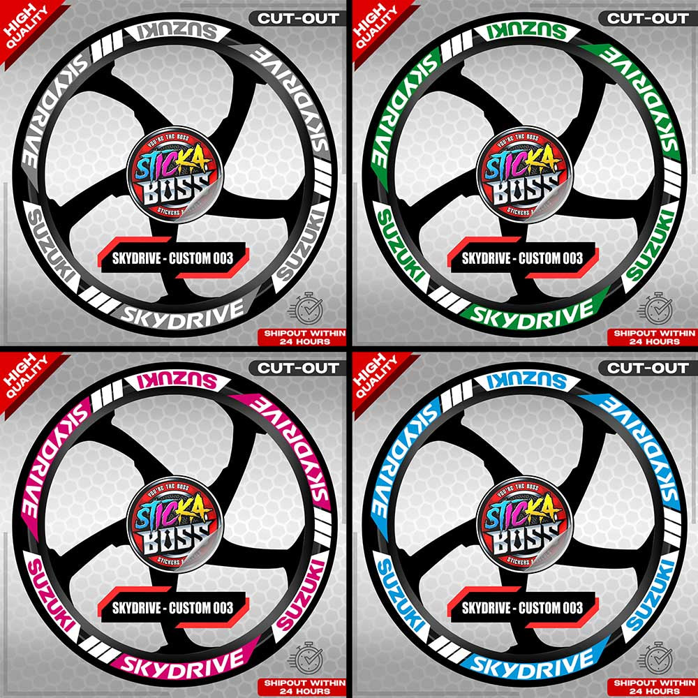 SKYDRIVE MAG STICKER SET ( 2 MAGS ) - CUSTOM 003 | VINYL WATERPROOF CUT-OUT DECALS