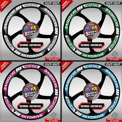 SKYDRIVE MAG STICKER SET ( 2 MAGS ) - CUSTOM 003 | VINYL WATERPROOF CUT-OUT DECALS