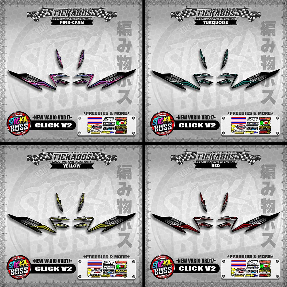 CLICK 125 V2 DECALS ( NEW VARIO VRD17 ) [PREMIUM GLOSSY LAMINATED ]【WITH FREEBIES】