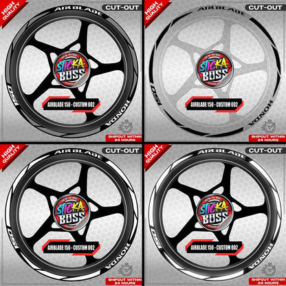 AIRBLADE 150 MAG STICKER SET ( 2 MAGS ) - CUSTOM 002 | VINYL WATERPROOF CUT-OUT DECALS