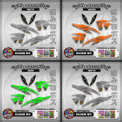 CLICK V2 STICKER DECALS ( ARTE SILVIA S15 )【WITH FREEBIES】