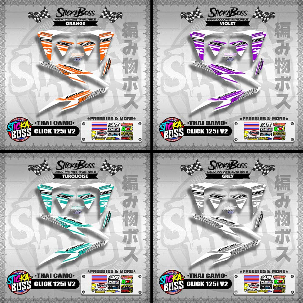 CLICK 125i V2 DECALS ( THAI CAMO )【WITH FREEBIES】