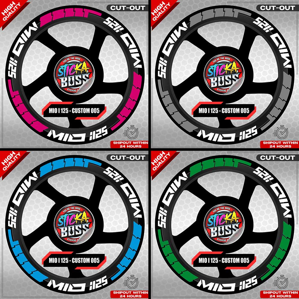 MIO I 125 MAG STICKER SET  ( 2 MAGS ) - CUSTOM 005 | VINYL WATERPROOF CUT-OUT DECALS