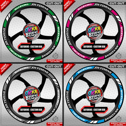 SKYDRIVE MAG STICKER SET ( 2 MAGS ) - CUSTOM 008 | VINYL WATERPROOF CUT-OUT DECALS