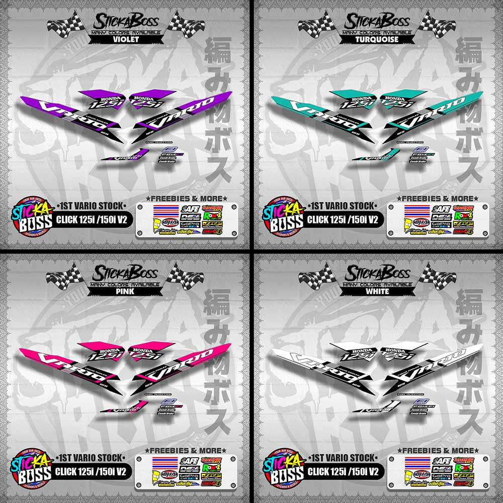 CLICK 125i / 150i V2 DECALS ( 1ST VARIO STOCK )【WITH FREEBIES】