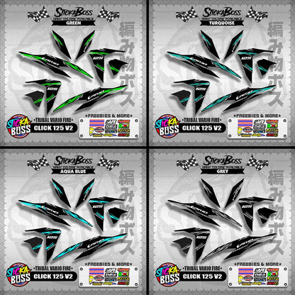 CLICK 125 V2 DECALS ( TRIBAL VARIO FIRE ) 【WITH FREEBIES】