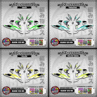 CLICK 125 V3 DECALS ( NISSAN NISMO GTR )【WITH FREEBIES】