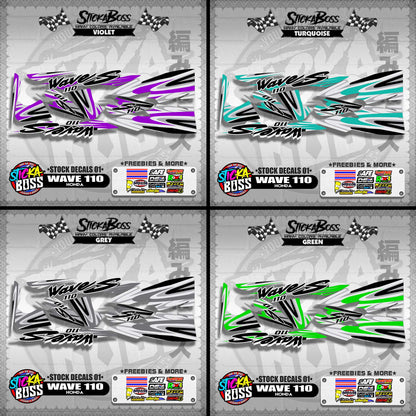 HONDA WAVE 110 ( STOCK DECALS 01 )【WITH FREEBIES】