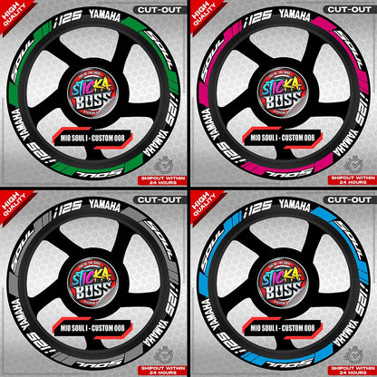 MIO SOUL I 125 MAG STICKER SET ( 2 MAGS ) - CUSTOM 008 | VINYL WATERPROOF CUT-OUT DECALS