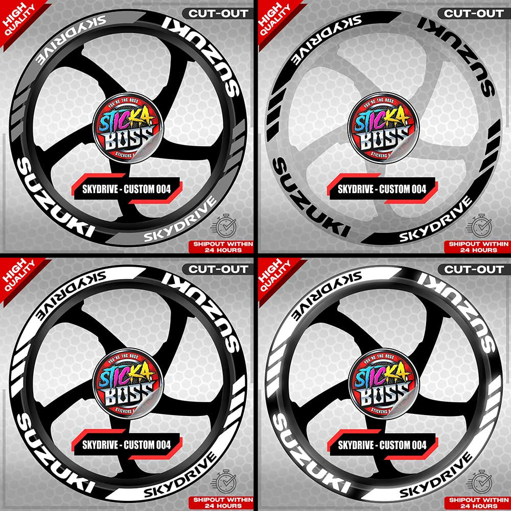 SKYDRIVE MAG STICKER SET  ( 2 MAGS ) - CUSTOM 004 | VINYL WATERPROOF CUT-OUT DECALS