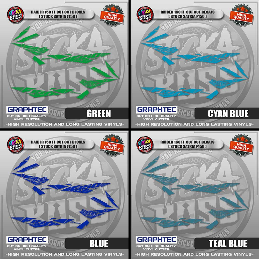 RAIDER 150 FI CUT OUT DECALS ( STOCK SATRIA F150 ) | VINYL WATERPROOF CUT-OUT STICKER DECALS