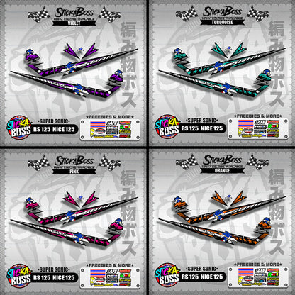 RS 125  / NICE 125 DECALS ( SUPER SONIC )【WITH FREEBIES】