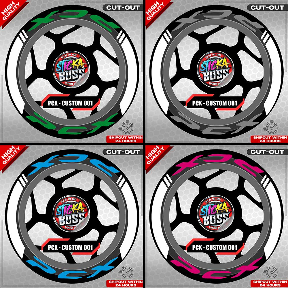 PCX 150 / 160 MAGS STICKER SET  ( 2 MAGS ) - CUSTOM 001 | VINYL WATERPROOF CUT-OUT DECALS