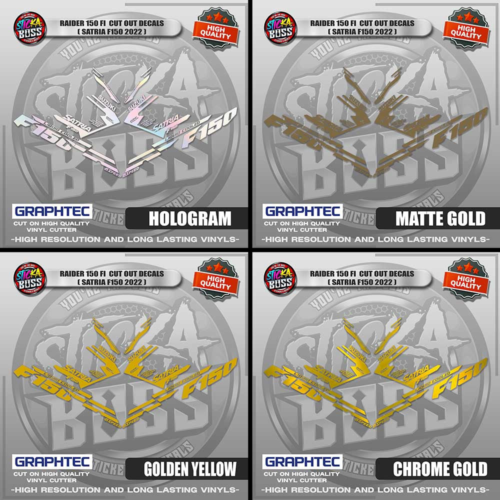 RAIDER 150 FI CUT OUT DECALS ( SATRIA F150 2022 ) | VINYL WATERPROOF CUT-OUT STICKER DECALS