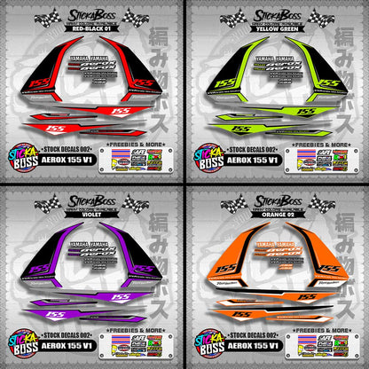 AEROX 155 V1 ( STOCK DECALS 002 )【WITH FREEBIES】