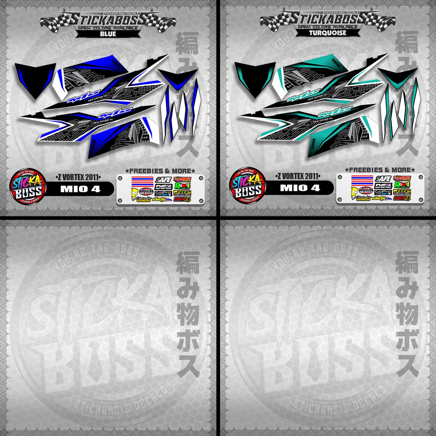 MIO 4 STICKER DECALS ( Z VORTEX 2011 )【WITH FREEBIES】