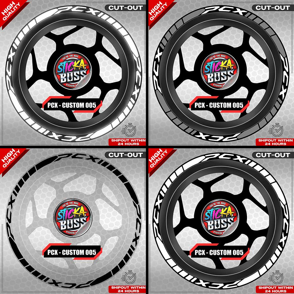 PCX 150 / 160 MAGS STICKER SET  ( 2 MAGS ) - CUSTOM 005 | VINYL WATERPROOF CUT-OUT DECALS