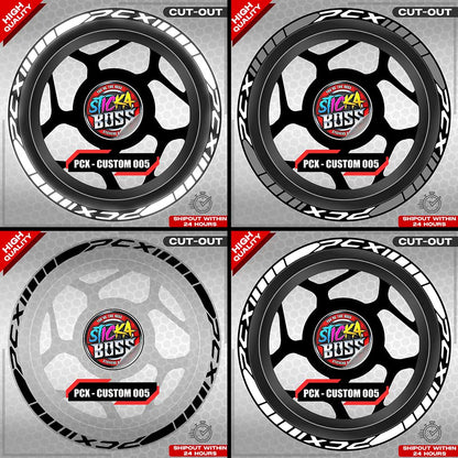 PCX 150 / 160 MAGS STICKER SET  ( 2 MAGS ) - CUSTOM 005 | VINYL WATERPROOF CUT-OUT DECALS