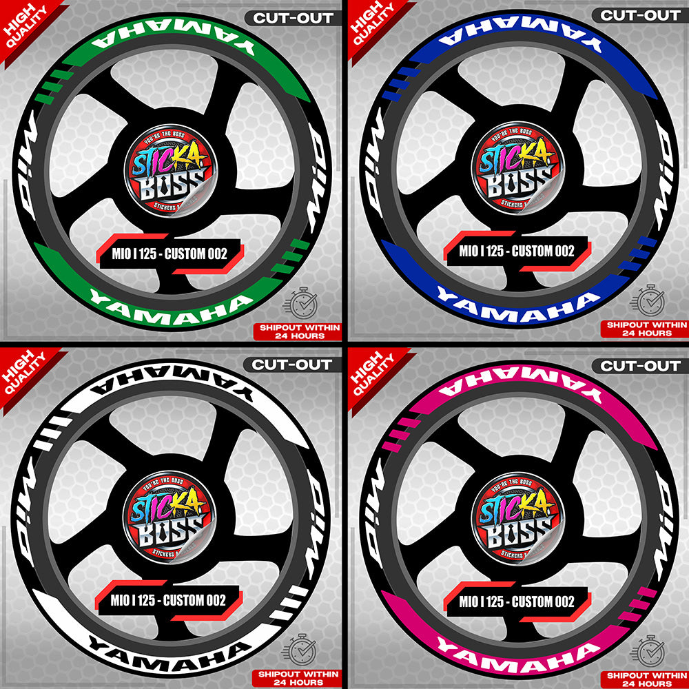 MIO I 125 MAG STICKER SET  ( 2 MAGS ) - CUSTOM 002 | VINYL WATERPROOF CUT-OUT DECALS