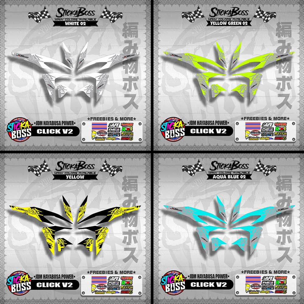 CLICK V2 DECALS ( JDM HAYABUSA POWER )【WITH FREEBIES】