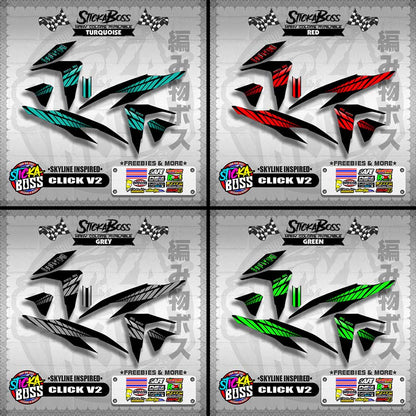 CLICK V2 DECALS ( SKYLINE INSPIRED )【WITH FREEBIES】