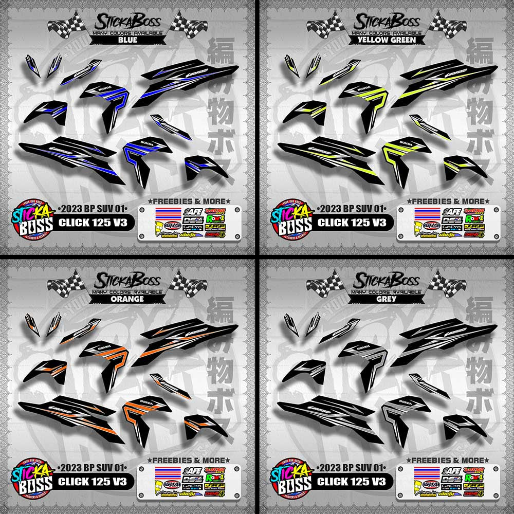 CLICK 125i / 150i V3 DECALS ( 2023 BP SUV 01 )【WITH FREEBIES】