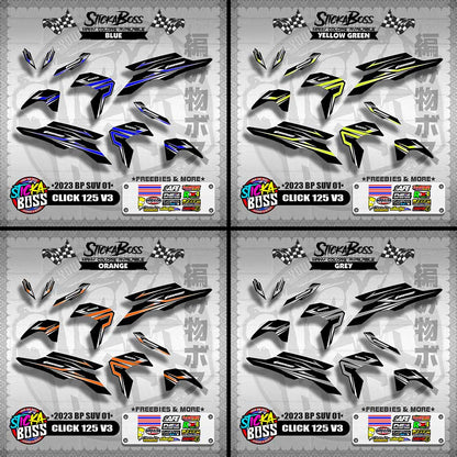 CLICK 125i / 150i V3 DECALS ( 2023 BP SUV 01 )【WITH FREEBIES】