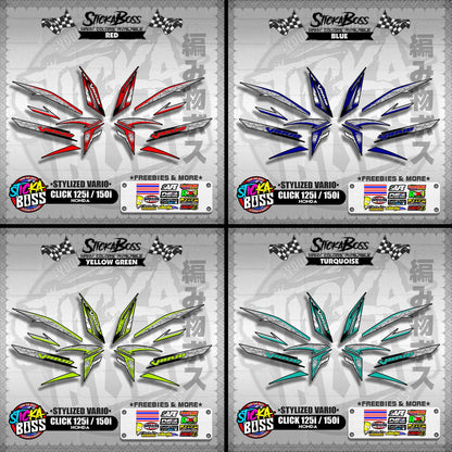 CLICK 125i / 150i V2 DECALS ( STYLIZED VARIO )【WITH FREEBIES】