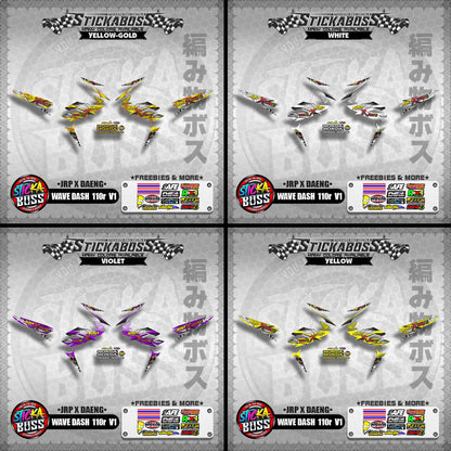 Honda Wave Dash 110r v1【 JRP X DAENG DECALS 】 (Rusi Swish Mono)