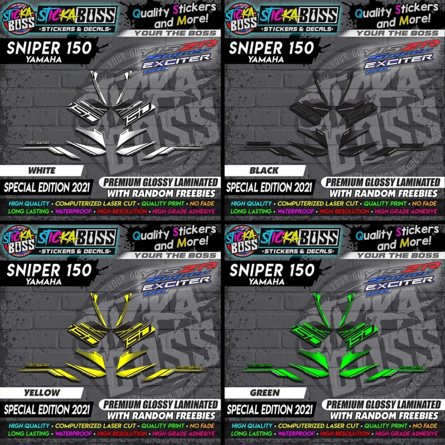 SNIPER 150 Stock Decals ( Special Edition 2021 ) [ MALAYSIAN CONCEPT / EXCITER 150 / Y15ZR ]
