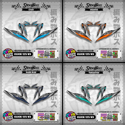 CLICK 125 V3 DECALS ( MALAYSIAN VR182111 FM )【WITH FREEBIES】