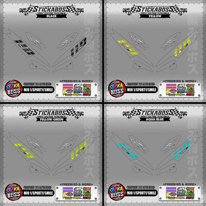 【PREMIUM UV PRINT】TRANSPARENT MIO 1/SPORTY /SMILE STICKER DECALS (2025 GLITCH DESIGN )