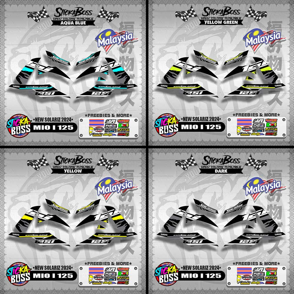MIO I 125 MALAYSIAN DECALS ( NEW SOLARIZ 2024 )【WITH FREEBIES】