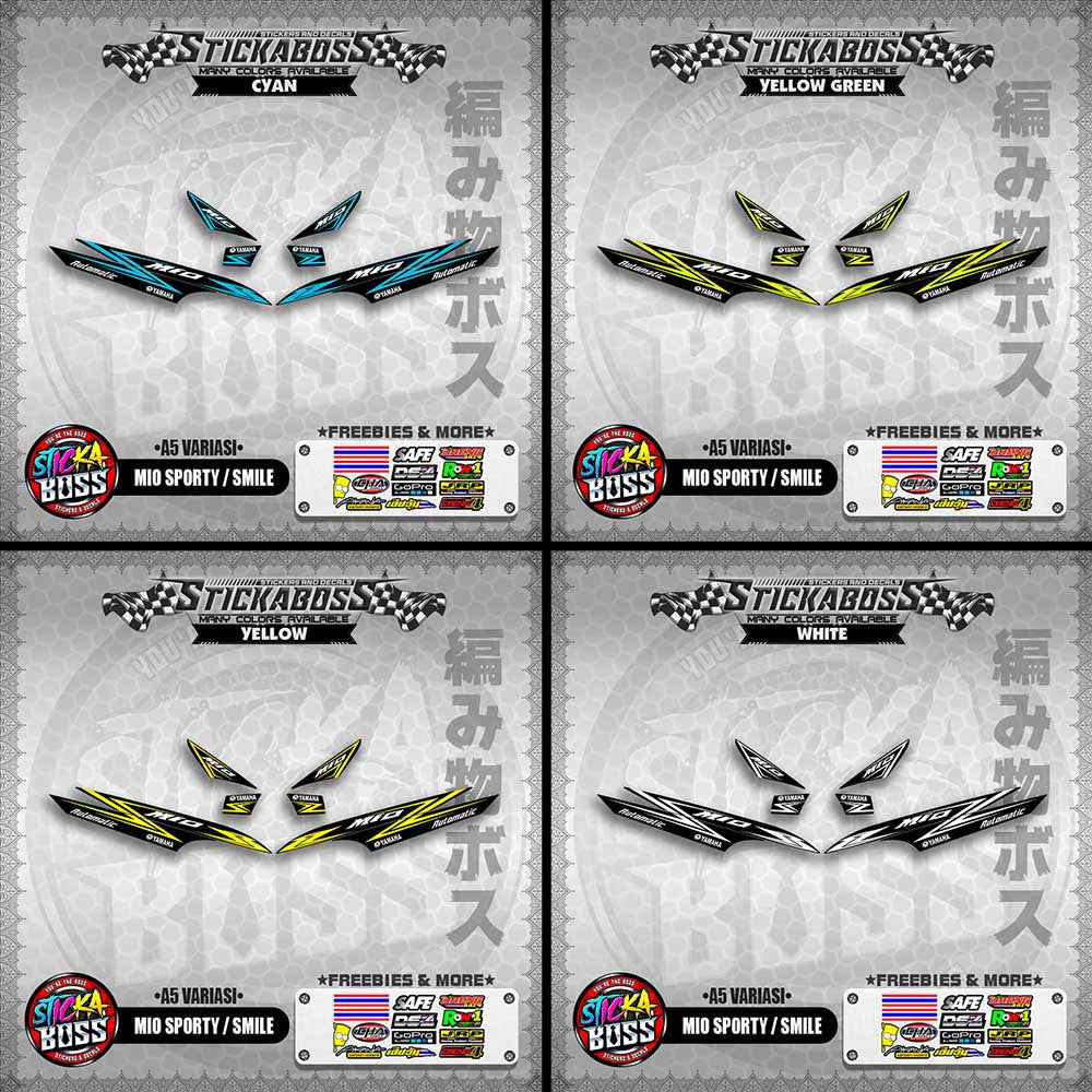 MIO SPORTY / SMILE INDO STICKER DECALS ( A5 VARIASI )【WITH FREEBIES】