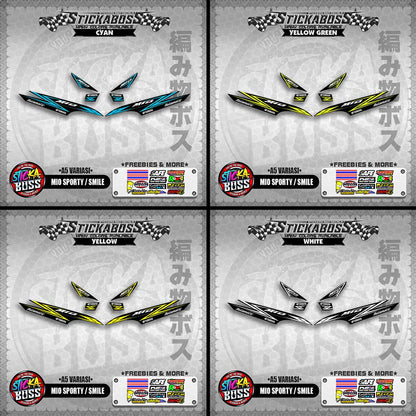 MIO SPORTY / SMILE INDO STICKER DECALS ( A5 VARIASI )【WITH FREEBIES】